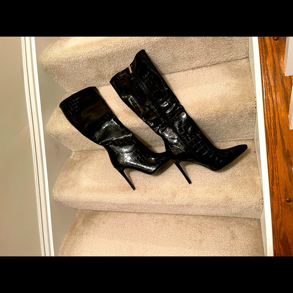 Leather Stiletto Boots